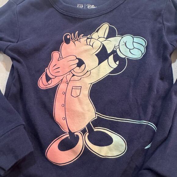 Baby Gap Disney Collab Toddler Girl 3T Minnie Mouse Navy Long Sleeve Shirt - Picture 2 of 6